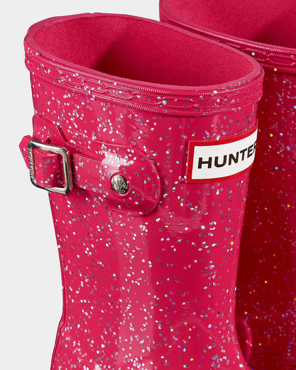 Hunter Original Little Giant Glitter Rain Boots - Sale Kids Pink - FSKHJE014